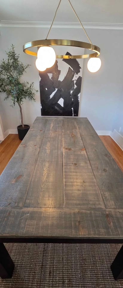 7 foot Barnboard Dining room table - photo 3