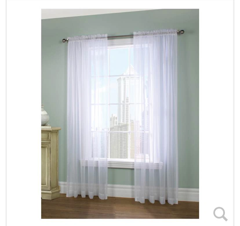 Sheer White Curtains 112 x 84 - photo 2