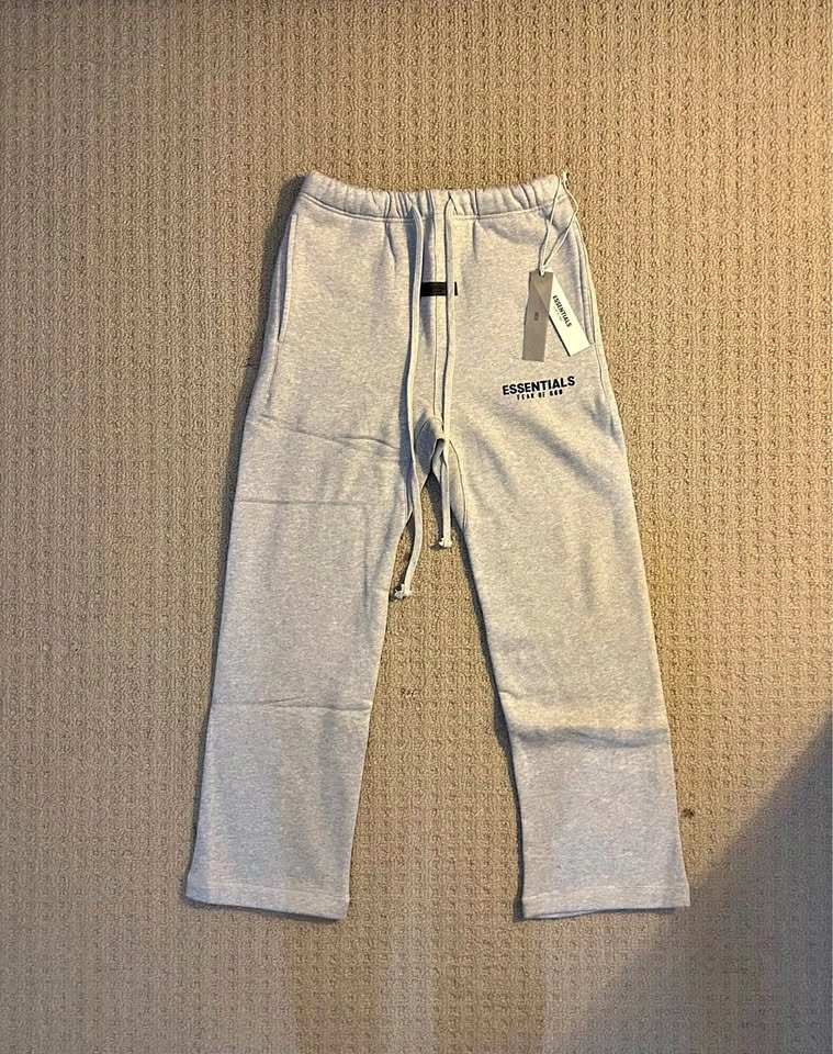 Dark Oatmeal Essentials Pants Uncuffed