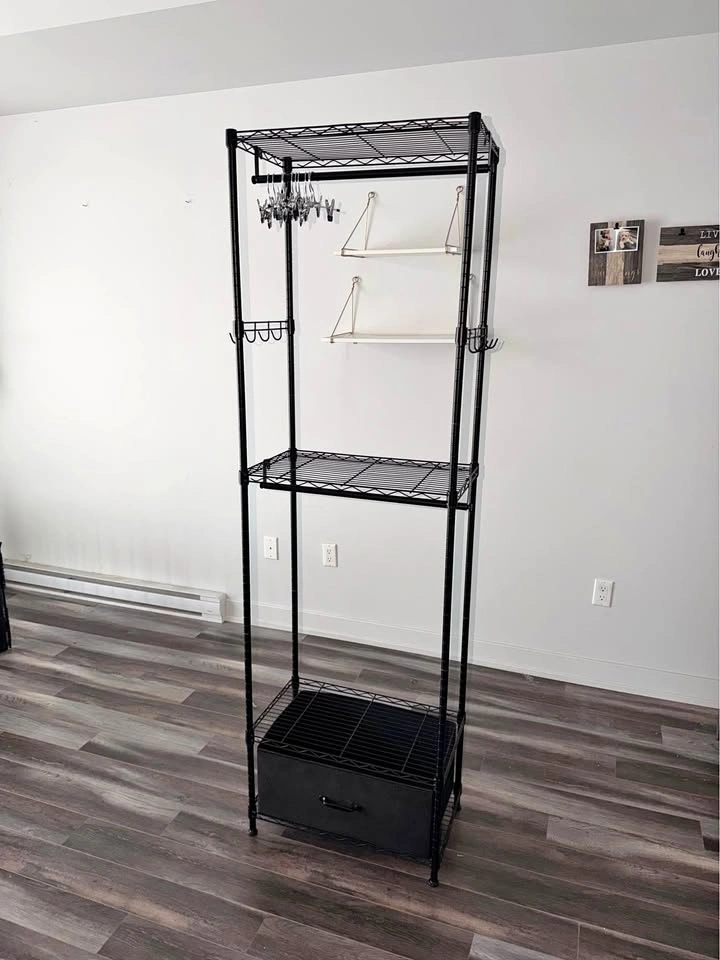 Black Closet Organizer / Storage Rack