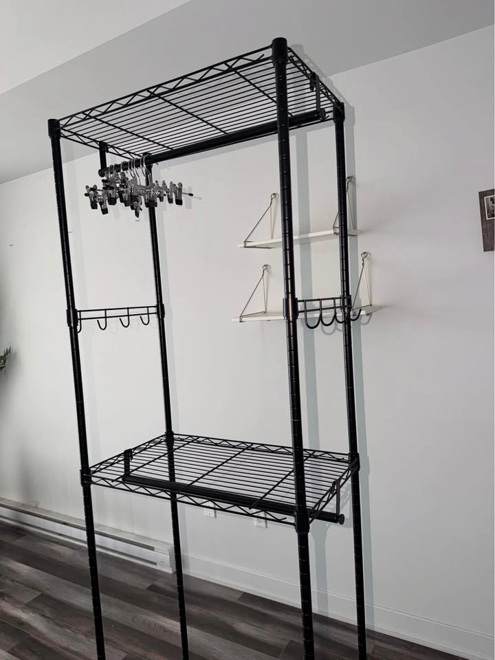 Black Closet Organizer / Storage Rack - photo 2