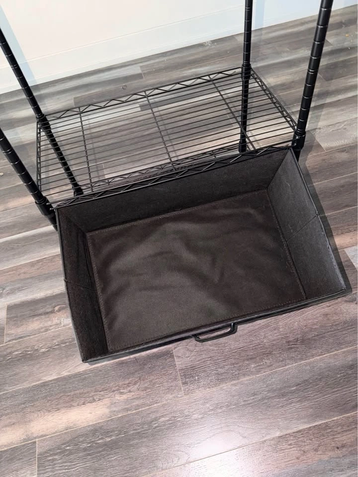 Black Closet Organizer / Storage Rack - photo 4