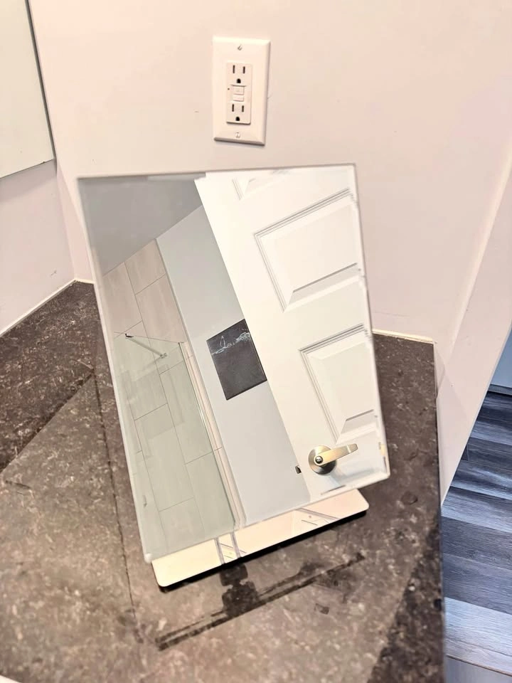 Adjustable Tabletop Mirror / Vanity – Chrome & Glass
