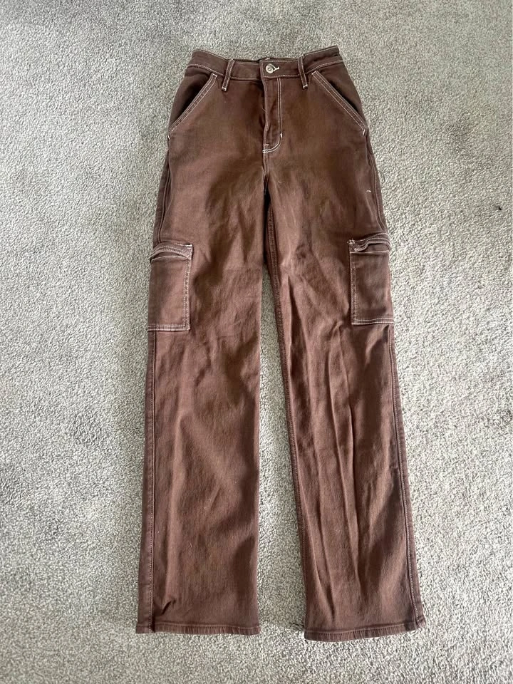 Hollister Brown Cargo Pants Size 23