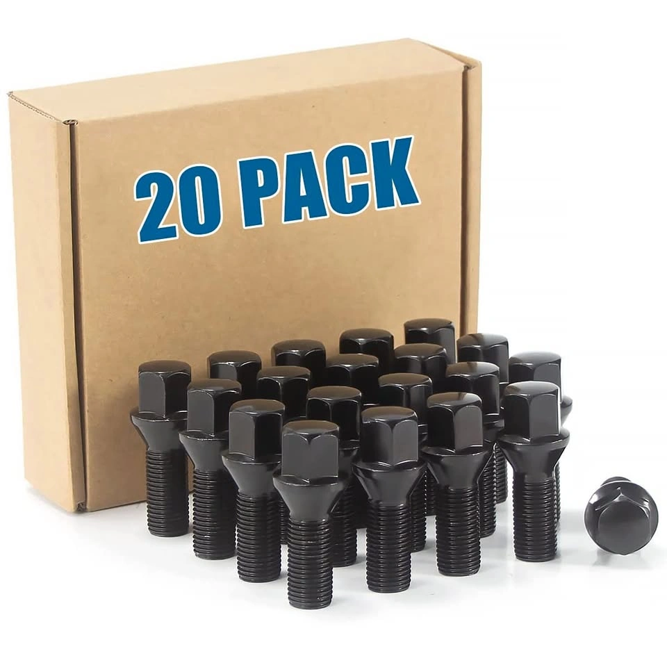 NEW 20 Pack M14x1.5 Cone Seat Lug Bolt 17mm Hex, 28mm Thread Len