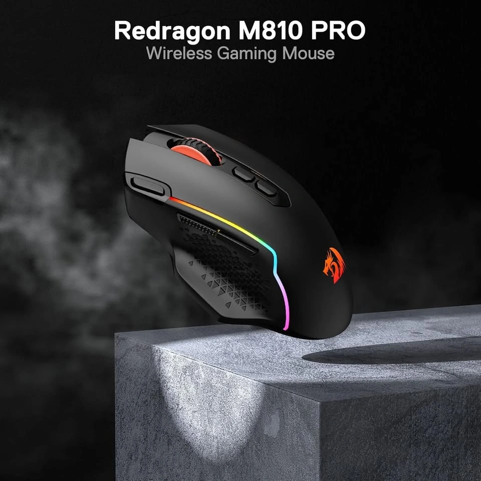 NEW Redragon M810 Pro Wireless Gaming Mouse - 10000 DPI - $15