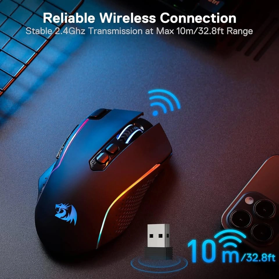 NEW Redragon M810 Pro Wireless Gaming Mouse - 10000 DPI - $15 - photo 4