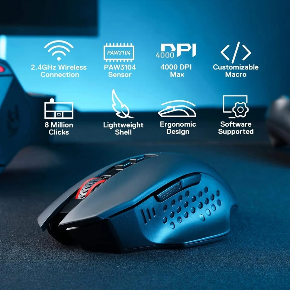 NEW Redragon M656 Gainer Wireless Gaming Mouse - 4000 DPI - $10 - photo 3