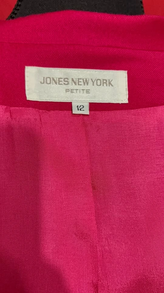 Fuchsia 100% Wool Blazer - Size 12 Petite - photo 4