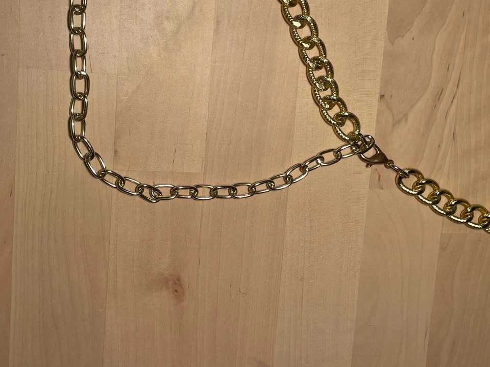 gold-toned costume chain belt - photo 2
