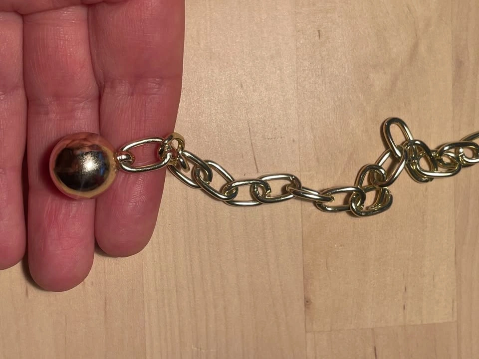 gold-toned costume chain belt - photo 3