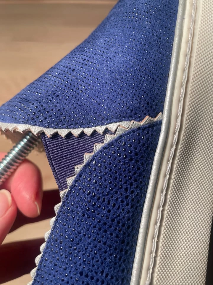 Stuart Weitzman Slip-On Sneakers - Blue Suede, Size 8 - photo 3