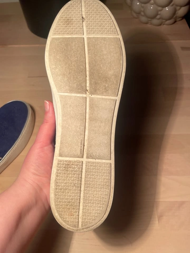 Stuart Weitzman Slip-On Sneakers - Blue Suede, Size 8 - photo 4