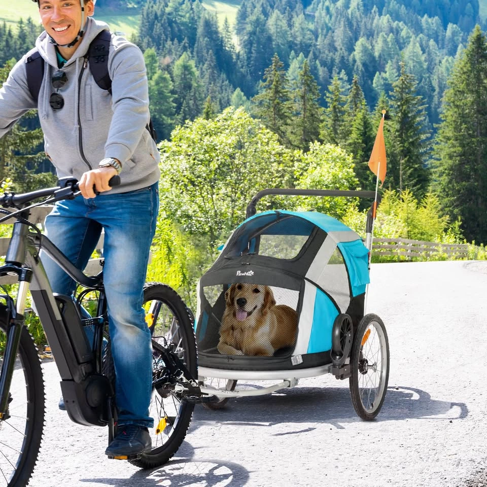 Aosom 2-in-1 Pet Bike Trailer & Stroller - photo 4