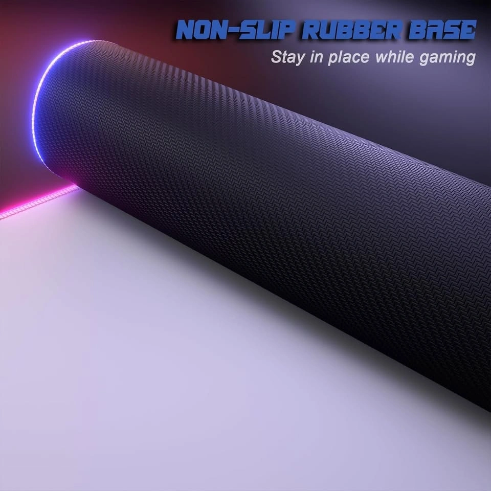 NEW RGB LED Gaming Mouse Pad - Full XL Desk - 32" x 12" - White - photo 5