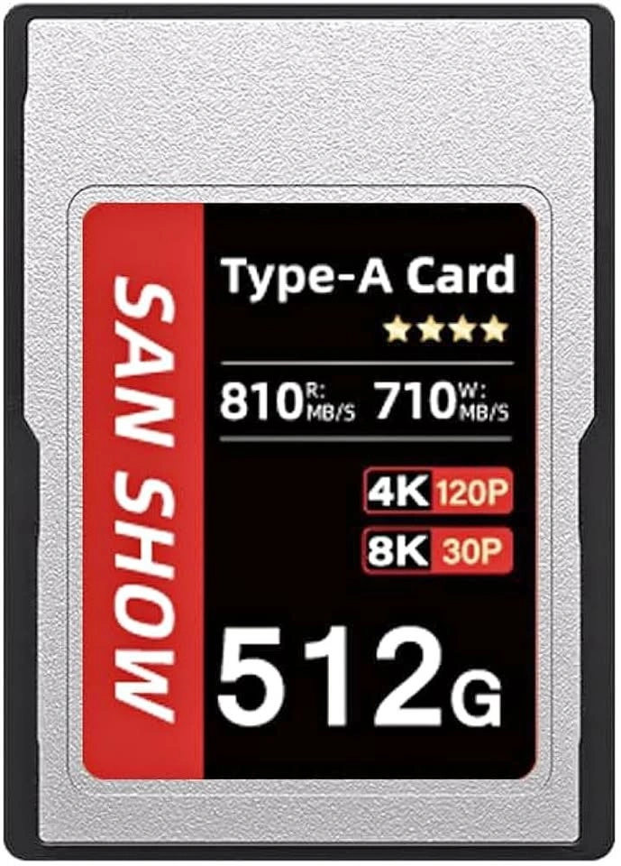 San Show 512 GB CF Express Type A Memory Card for 4K 8K - $260