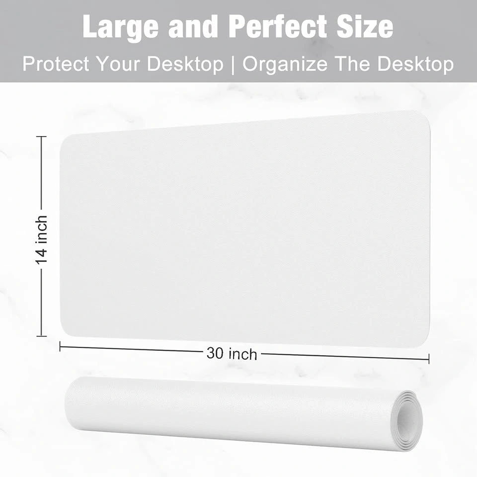 NEW 30" x 14" PU Leather Desk Mat Mouse Pad - White or Black - $ - photo 2