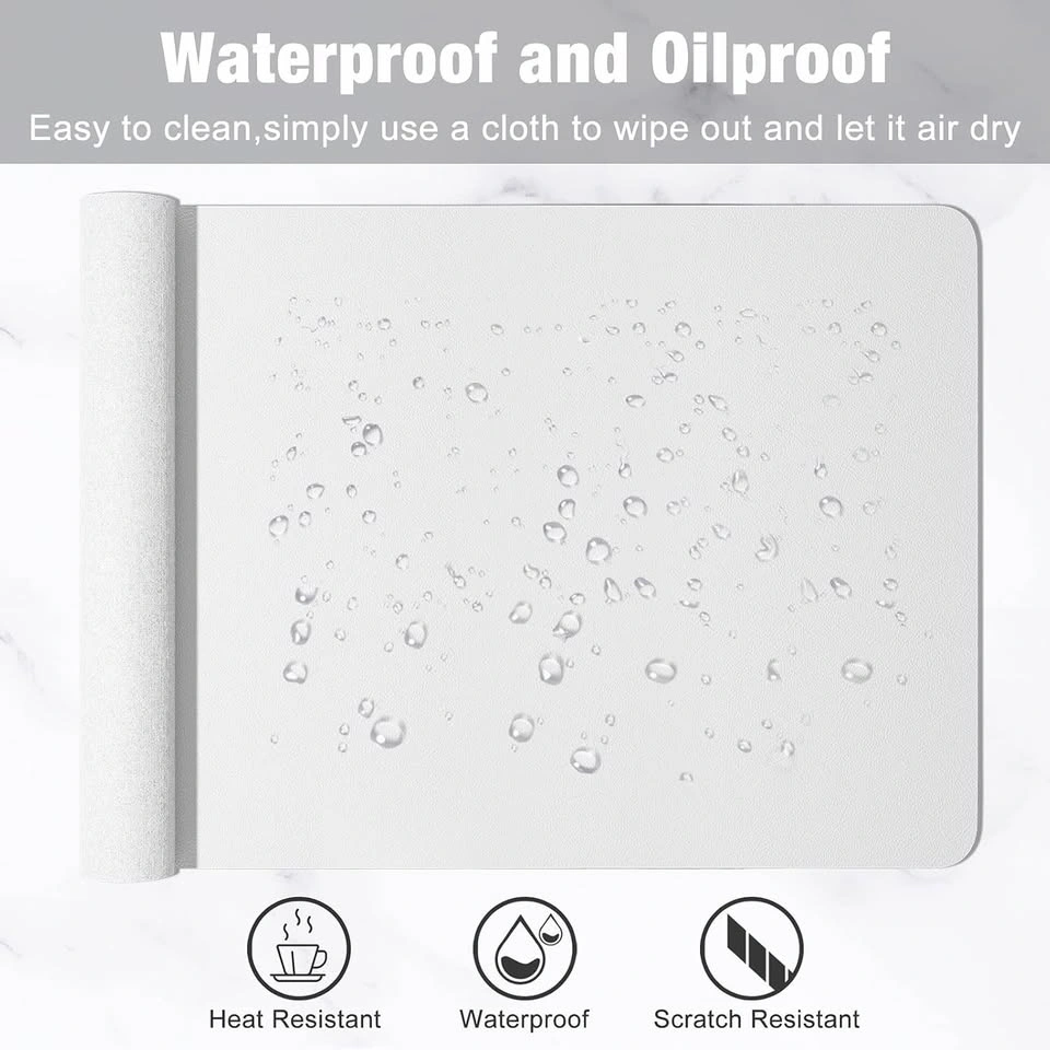 NEW 30" x 14" PU Leather Desk Mat Mouse Pad - White or Black - $ - photo 5