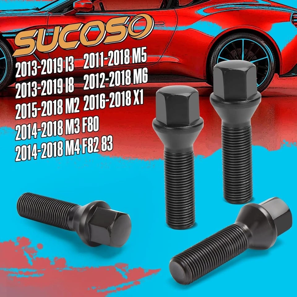 20 M14x1.25 Lug Bolts Cone Seat 17mm Hex 40mm Shank - $15 - photo 5