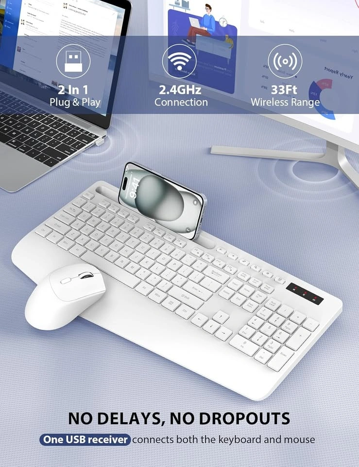 NEW Wireless Keyboard and Mouse Combo - White - $25 - photo 4