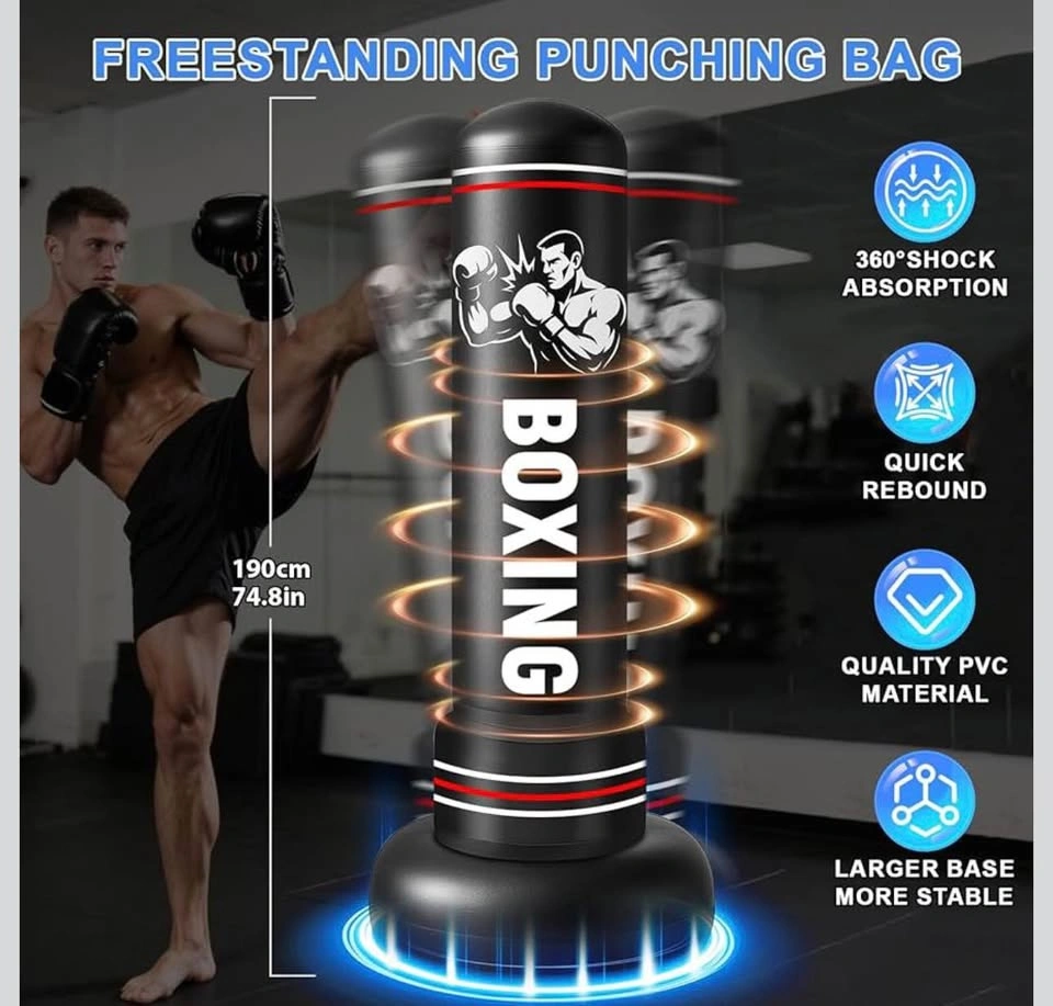 74.8'' Punching Bag for Adults with Stand - photo 2