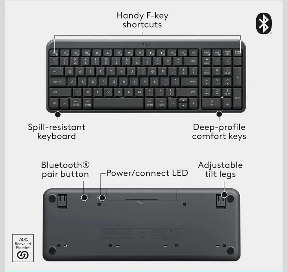 Logitech MK250 Bluetooth Wireless Mouse and Keyboard Combo - BRA - photo 5