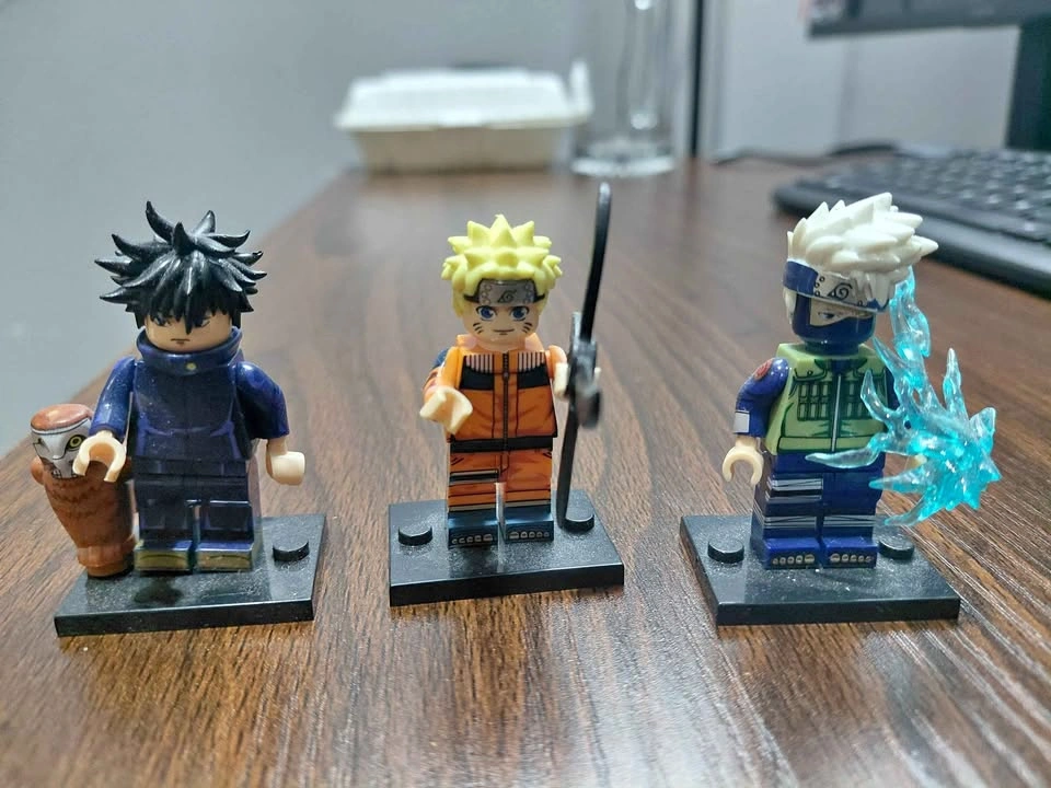 Anime Lego Figures - Naruto, Kakashi, Megumi