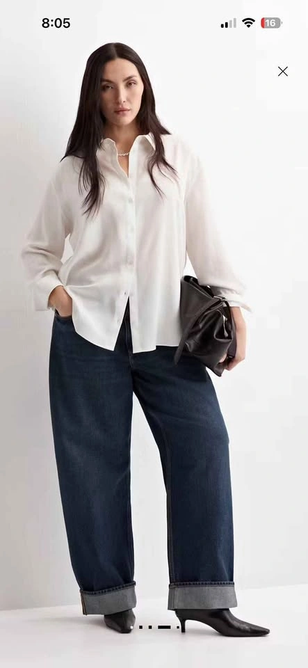 NEW Mango White Elegant Button Shirt Blouse Women