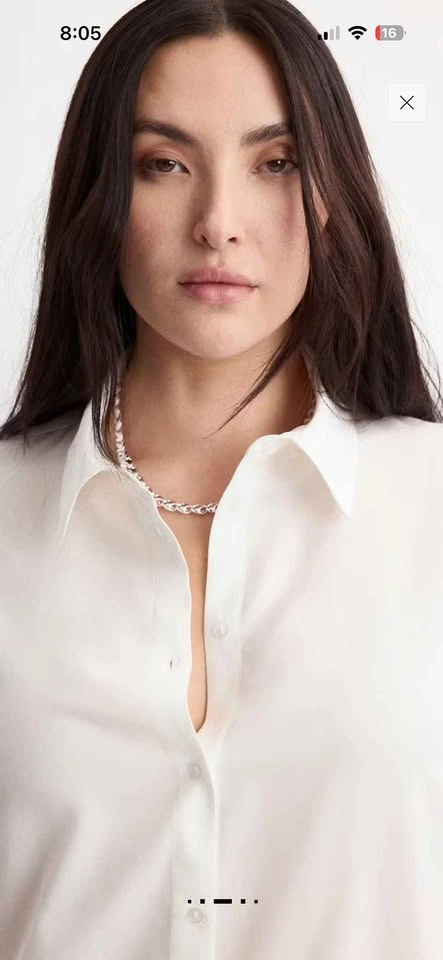 NEW Mango White Elegant Button Shirt Blouse Women - photo 3