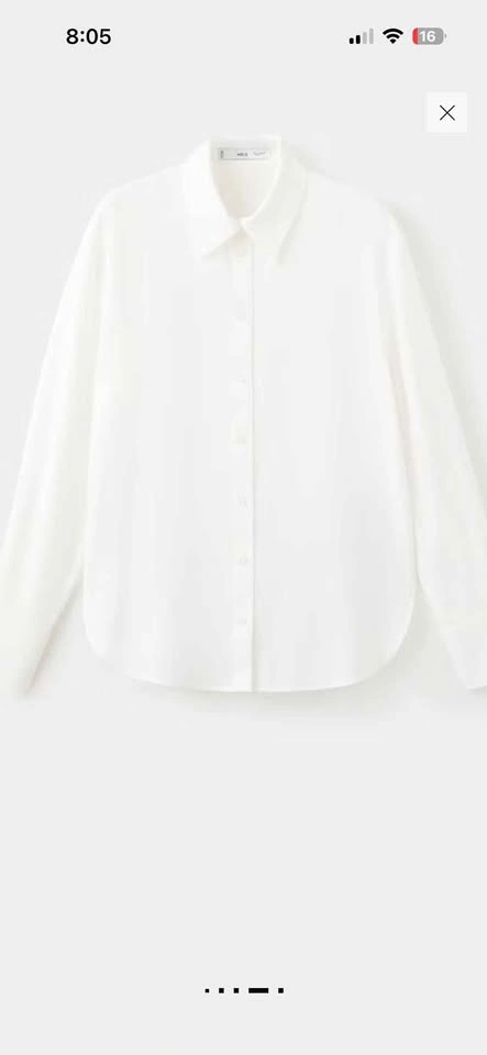 NEW Mango White Elegant Button Shirt Blouse Women - photo 4