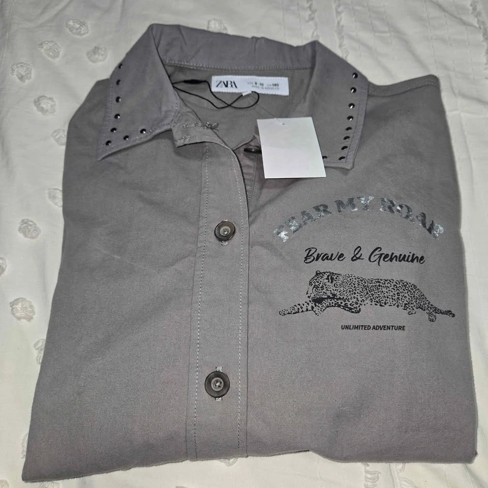 Zara Girls Button-Up Shirt Size 9-10 (140 cm) - New With Tags - - photo 2