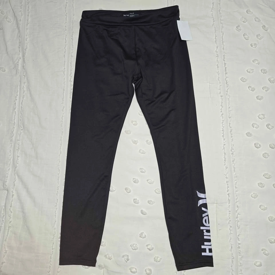 Hurley Girls 3/4 Length Black Leggings Size 14/16 (Fits 12-14) - photo 2