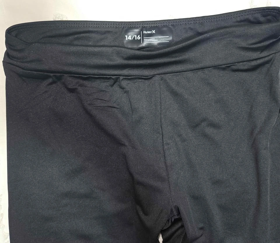 Hurley Girls 3/4 Length Black Leggings Size 14/16 (Fits 12-14) - photo 3