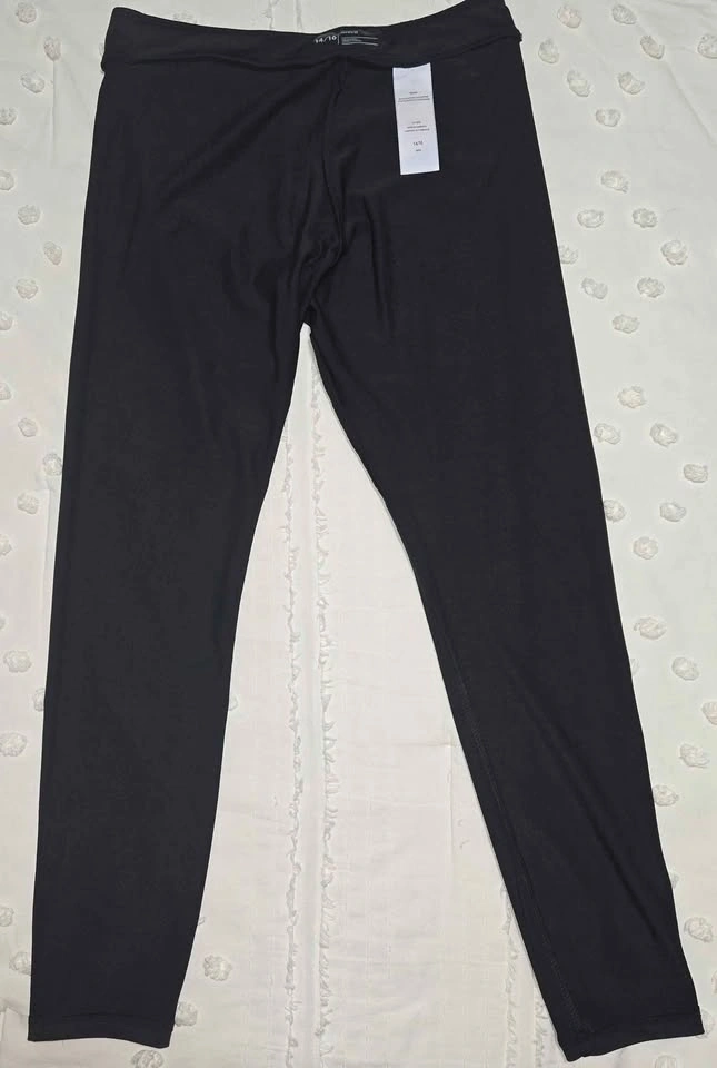 Hurley Girls 3/4 Length Black Leggings Size 14/16 (Fits 12-14) - photo 5