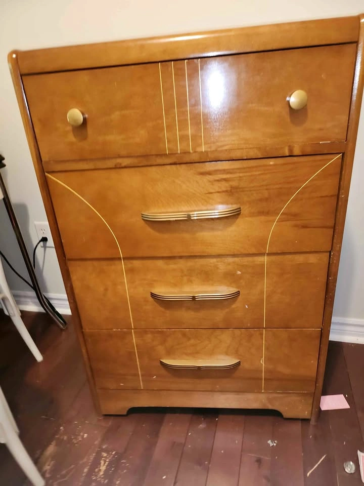 Vintage Art Deco Waterfall Dresser