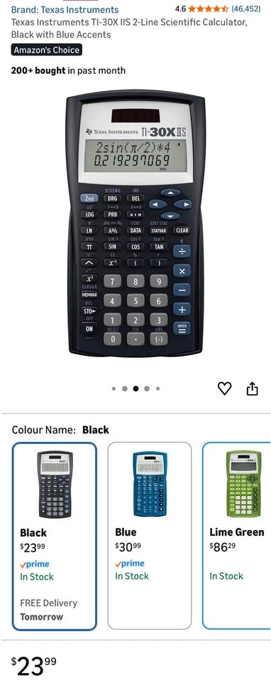 Calculator Texas Instruments TI-30X IIS - photo 2