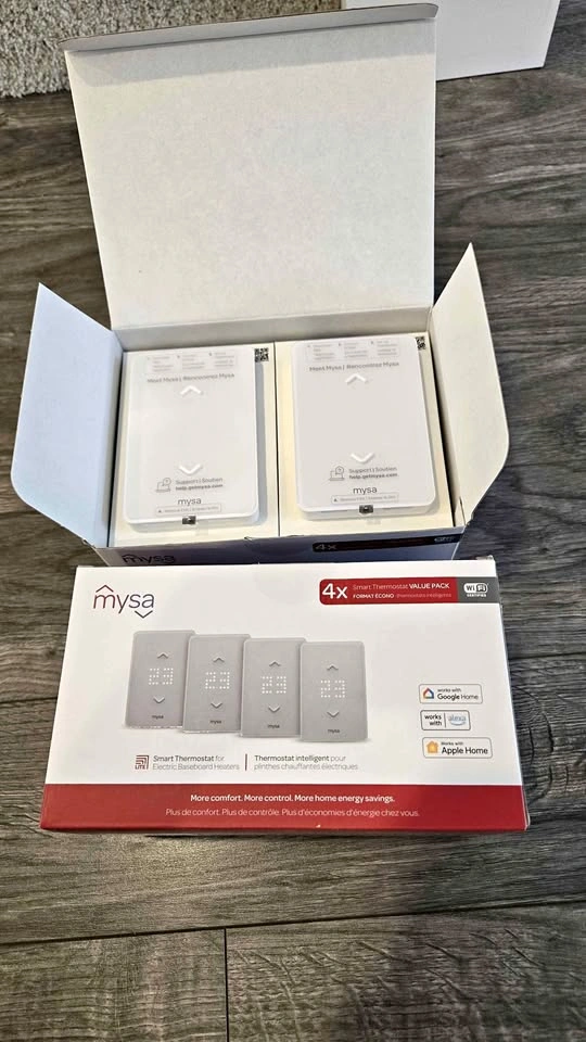 Mysa LITE Digital Thermostats for Baseboard Heaters (Bluetooth)