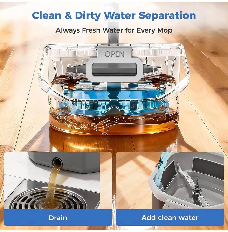 Spin Mop and Bucket System with True Clean Water Separation - photo 3
