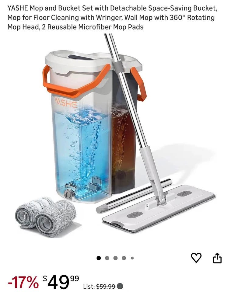 (New) Mop and Bucket Set with Detachable Space