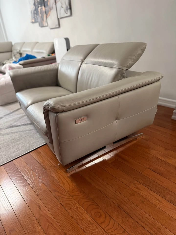 Italian Leather Loveseat Recliner - Diven - photo 5