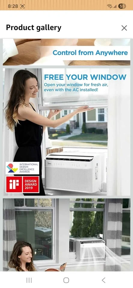 Midea 10,000 BTU U Shaped Smart Inverter Window AC - photo 3
