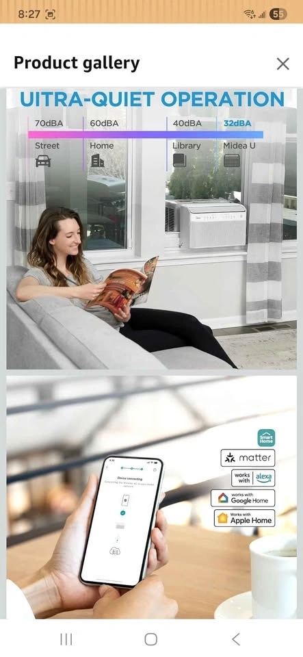 Midea 10,000 BTU U Shaped Smart Inverter Window AC - photo 4