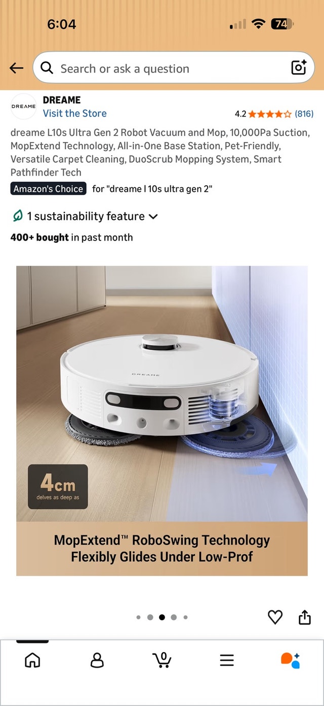 Dreame L10s Ultra Gen 2 Robot Vacuum and Mop - photo 3