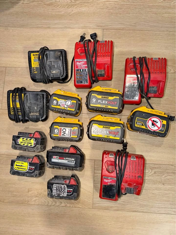 DeWalt & Milwaukee Batteries & Chargers