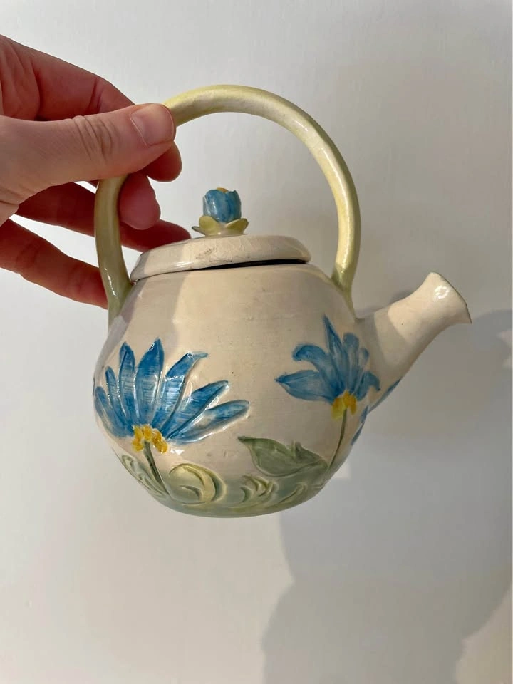 Mini vintage floral teapot