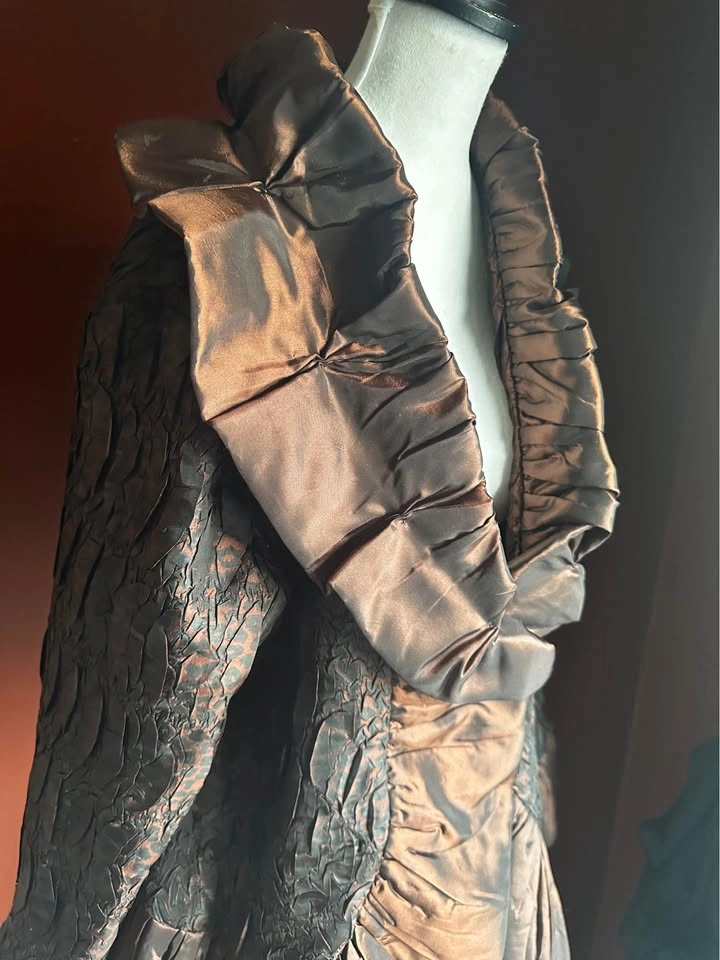 Avant Garde Ruched Jacket | Gothic Lagenlook Statement Coat XL - photo 2