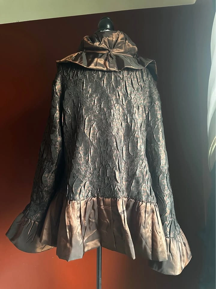 Avant Garde Ruched Jacket | Gothic Lagenlook Statement Coat XL - photo 4