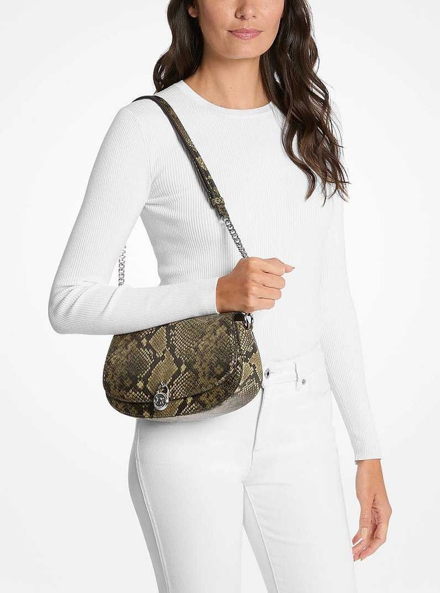 Michael Kors Mila Medium Snake Embossed Messenger Bag - photo 3