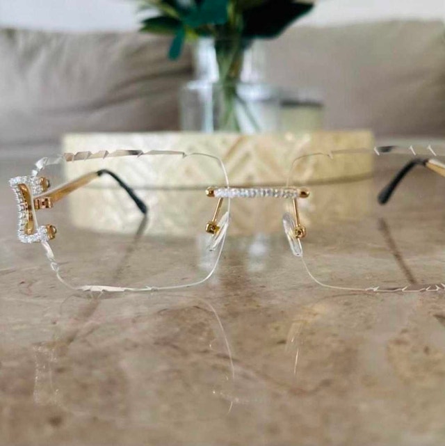 Clear Iced out Designer Glasses - photo 2