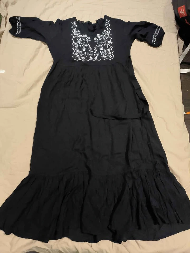 Imported Black Embroidered Frock - photo 5
